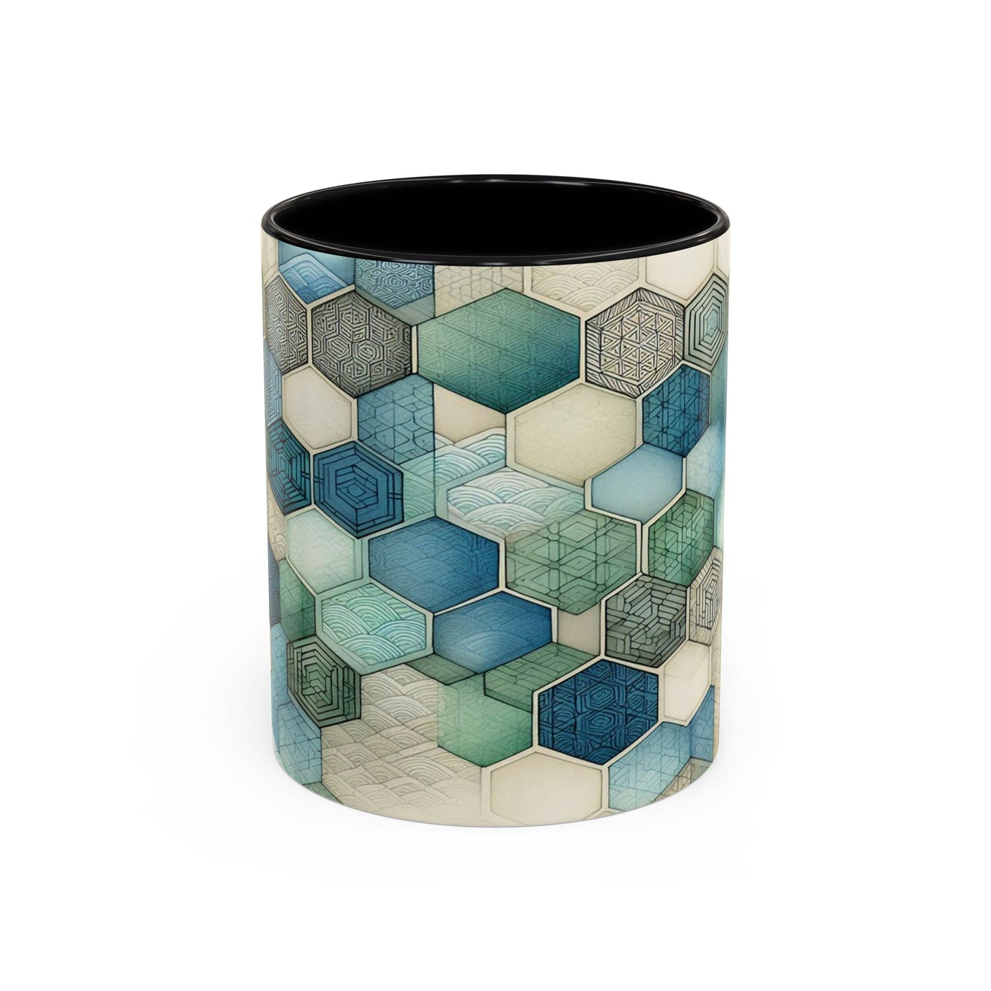 Calming Geometric Design | Accent Coffee Mug (11oz)