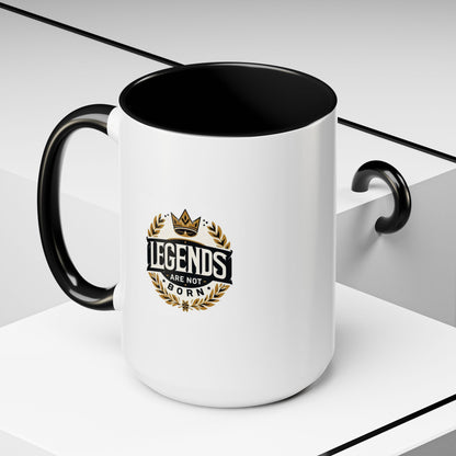 Legend Are Not Born | Accent Coffee Mug (11, 15oz)