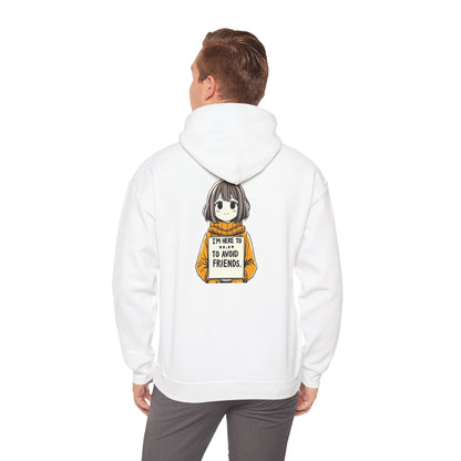 I'm Here to Avoid Friends | Unisex Heavy Blend™ Hooded Sweatshirt