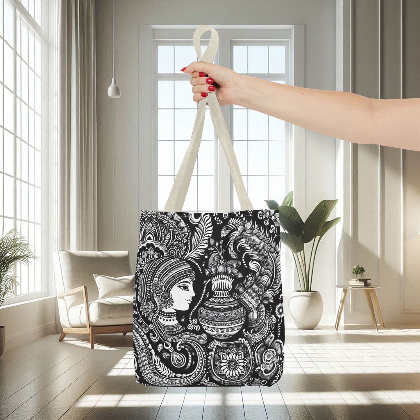 Traditional Black And White Design | Tote Bag