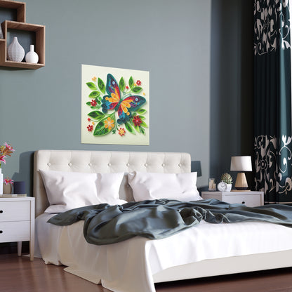 Multicolor Butterfly | Indoor and Outdoor Silk Poster