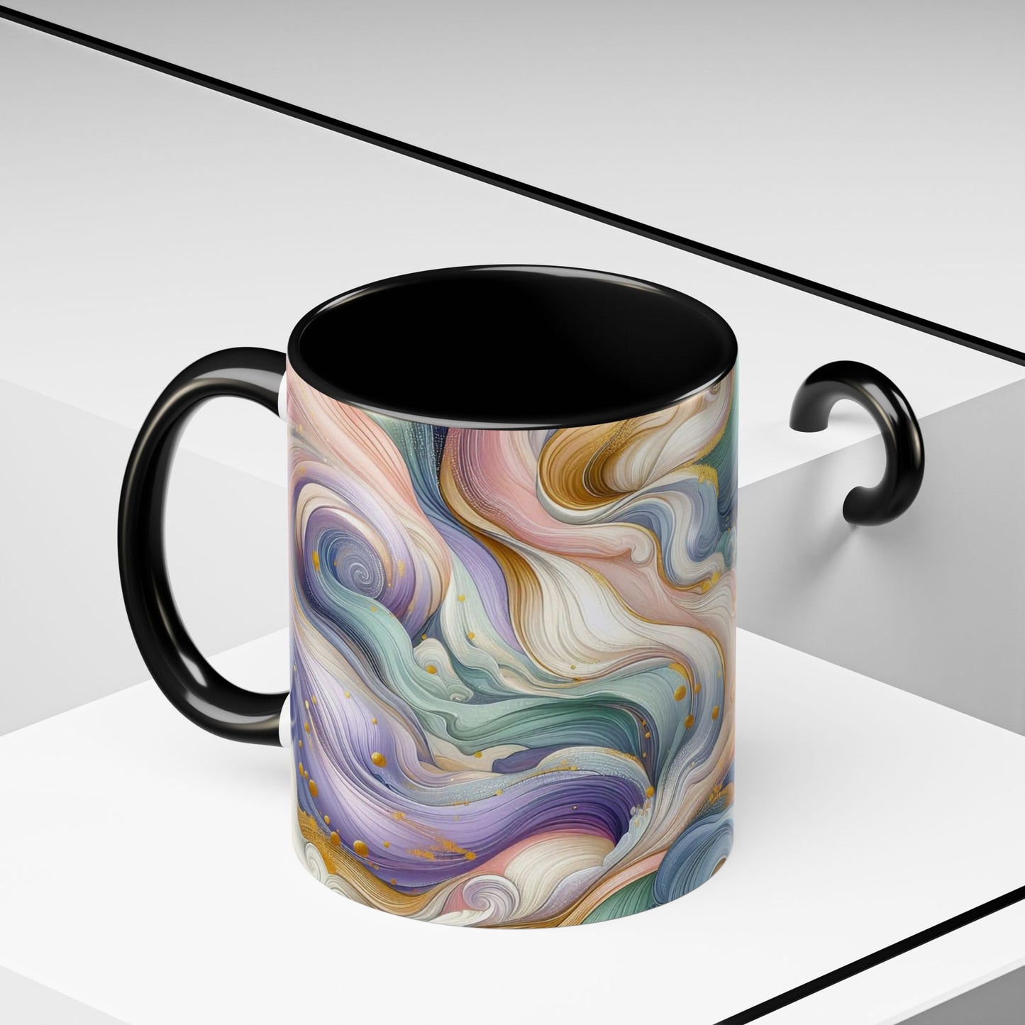 Tourbillons colorés | Tasse à café Accent (11 oz)