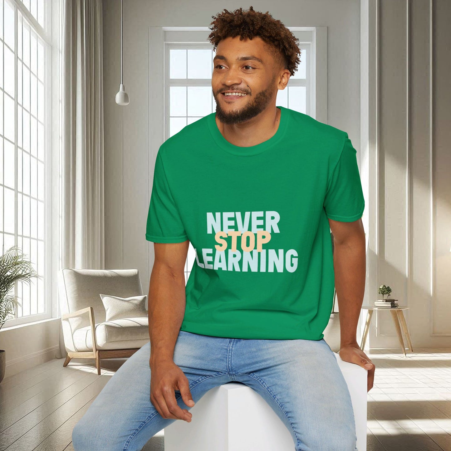 Never Stop Learning | Unisex Soft T-shirt