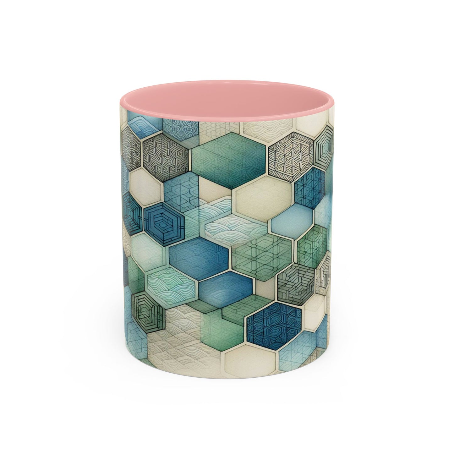 Calming Geometric Design | Accent Coffee Mug (11oz)