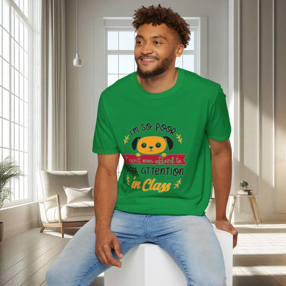 Je ne peux pas me permettre de faire attention en classe | T-shirt doux unisexe