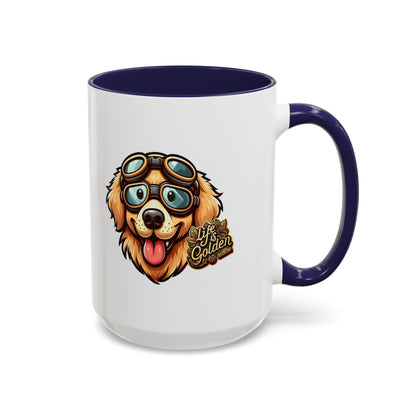 Life is Golden with a Golden Retriever | Accent Coffee Mug (11, 15oz)