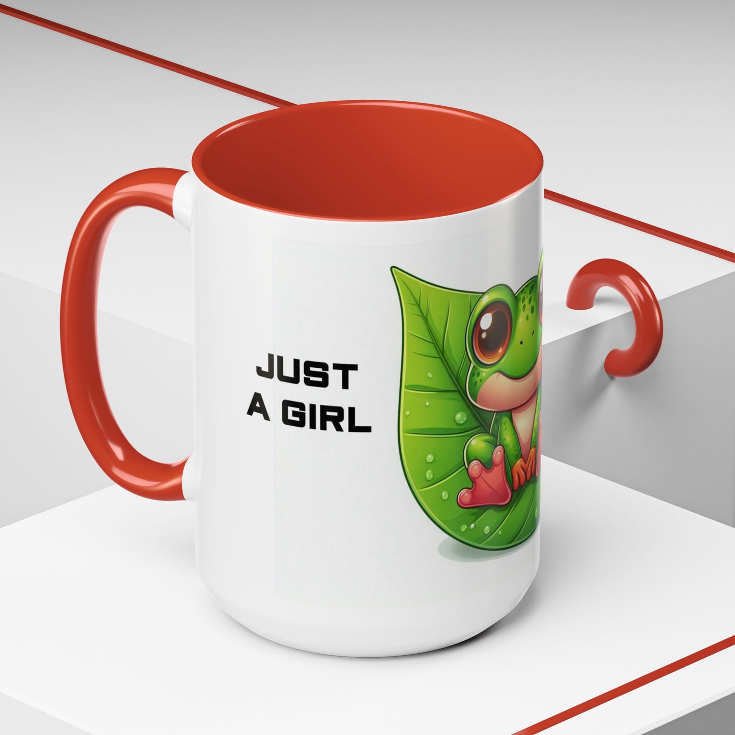 Just A Girl Who Loves Frogs | Accent Coffee Mug (11, 15oz)