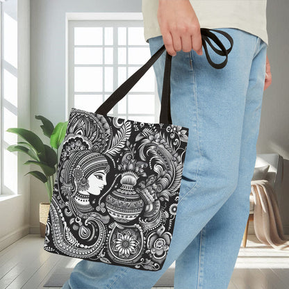 Traditional Black And White Design | Tote Bag