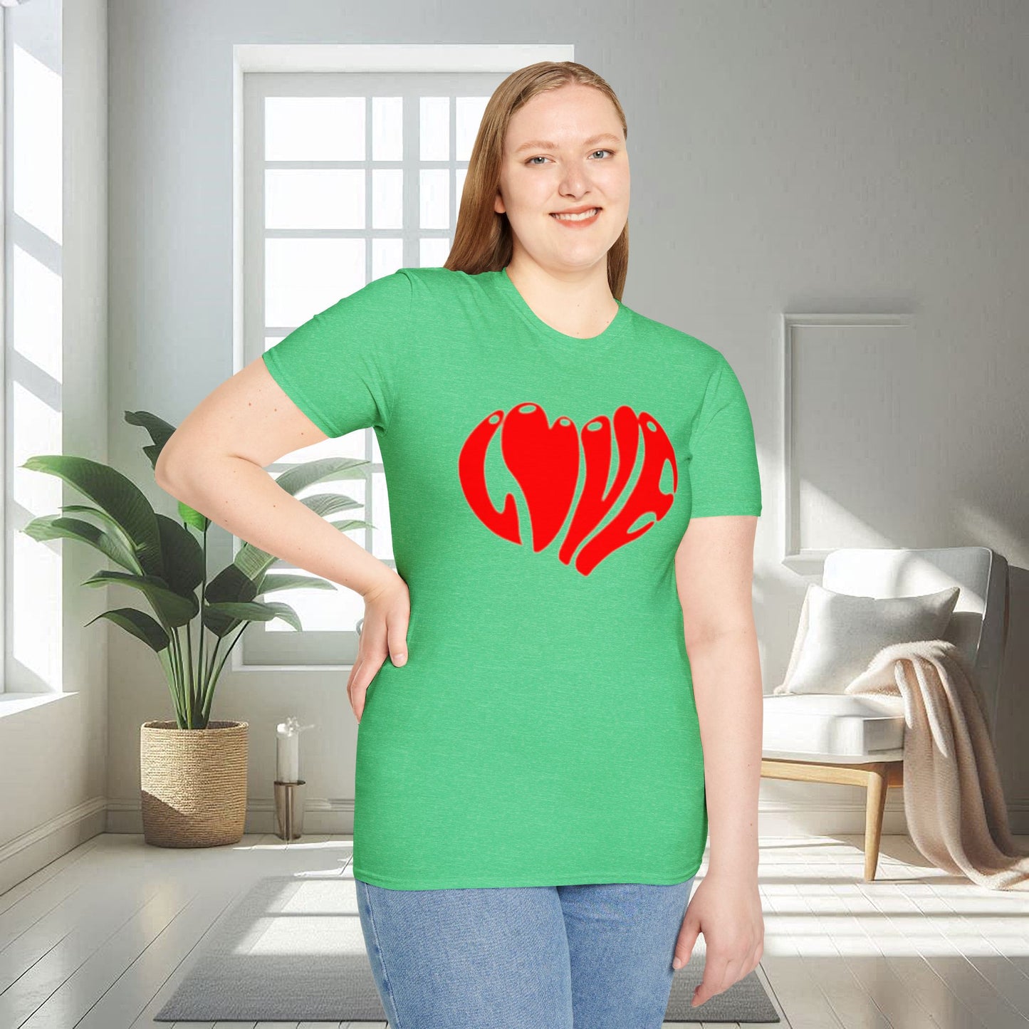 Cœur d'amour | T-shirt doux unisexe