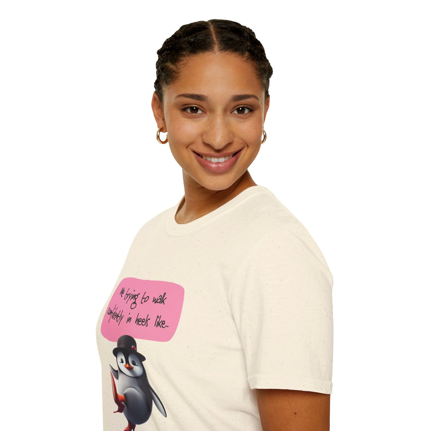 Trying to Walk in Heels | Unisex Soft T-shirt