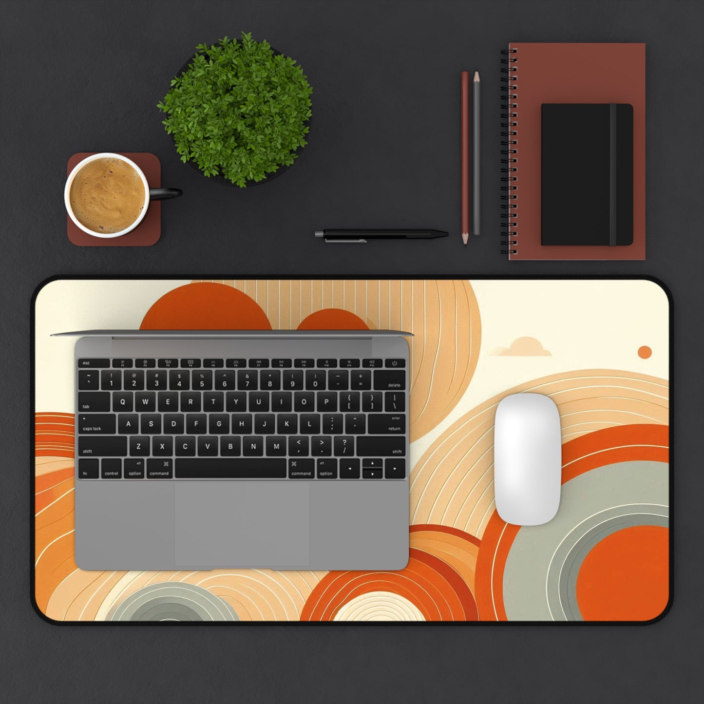 Abstract Circles | Desk Mat