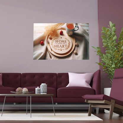 Home is Where the Heart is | Indoor and Outdoor Silk Poster