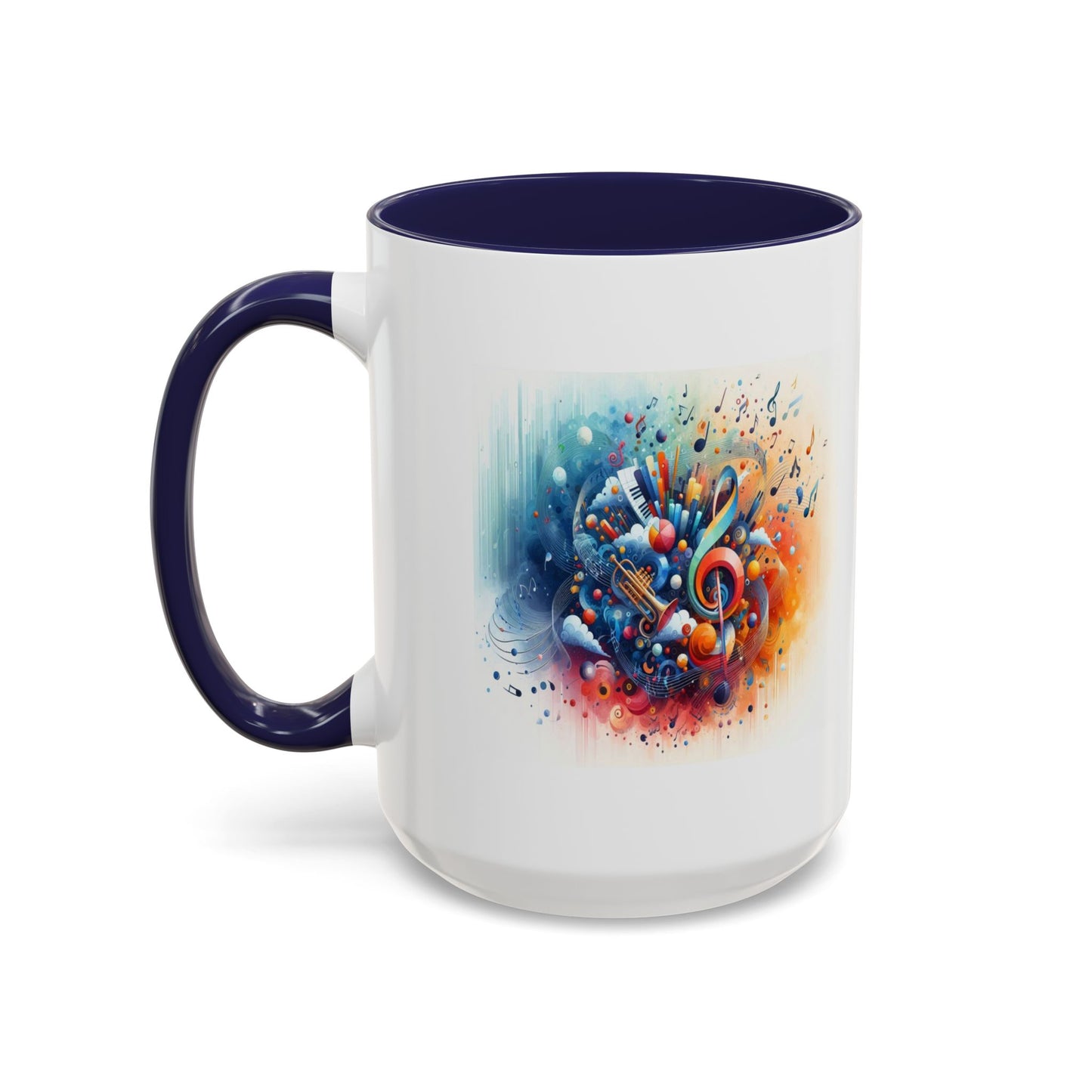 Musical Notes and Instruments | Accent Coffee Mug (11, 15oz)