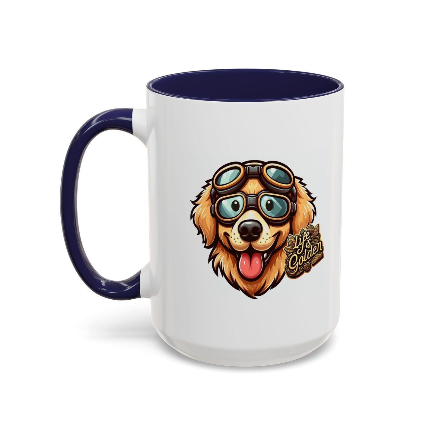 Life is Golden with a Golden Retriever | Accent Coffee Mug (11, 15oz)