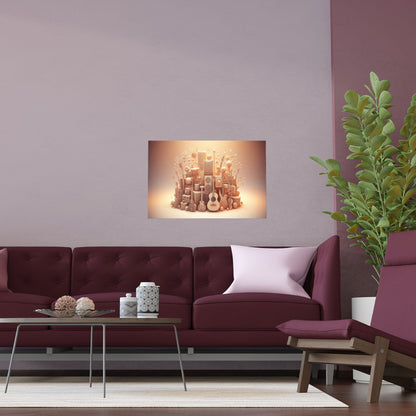 Music is Life | Indoor and Outdoor Silk Poster