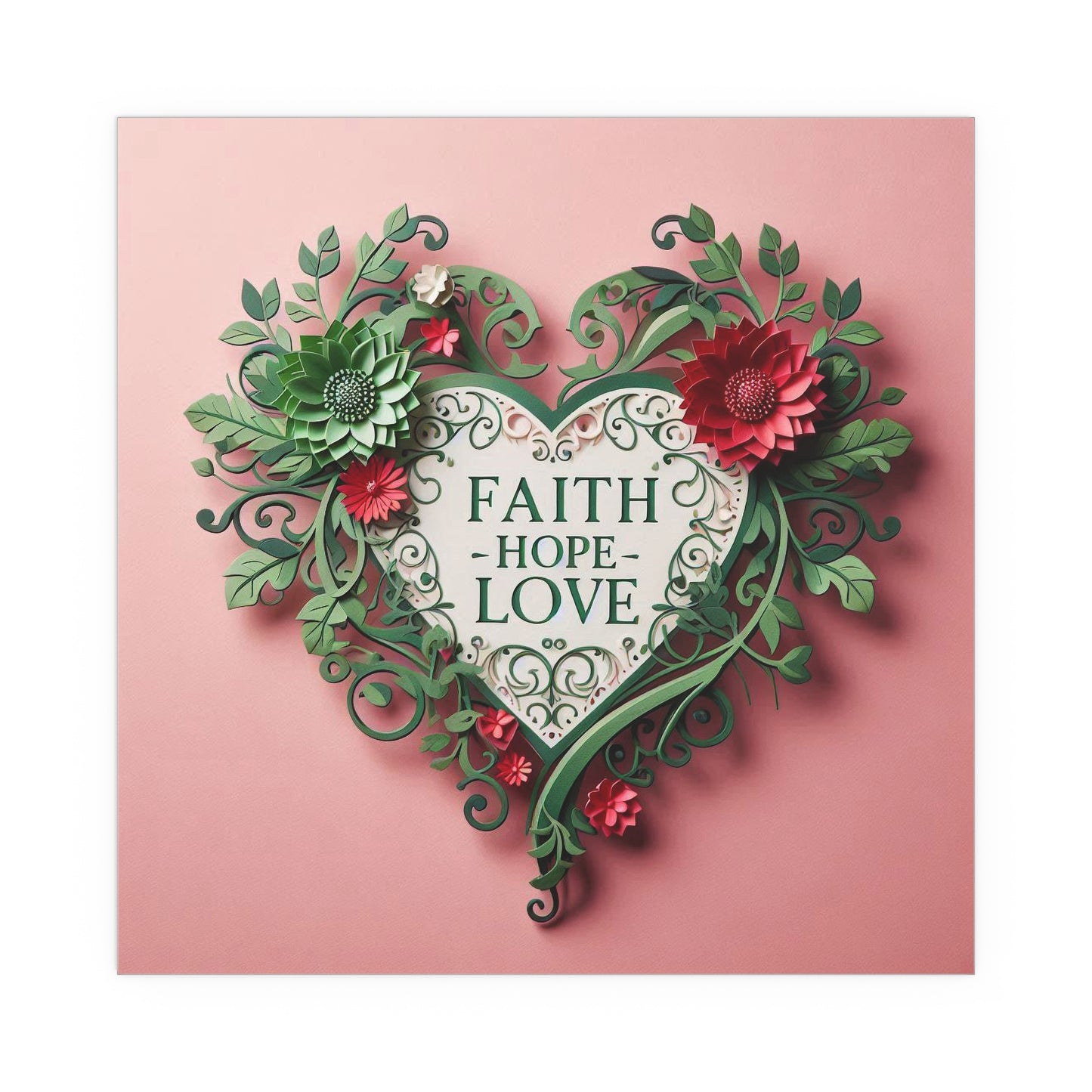 Faith, Hope, Love | Indoor and Outdoor Silk Poster