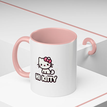 Taza de café con acento de Hi Kitty (11 oz y 15 oz)