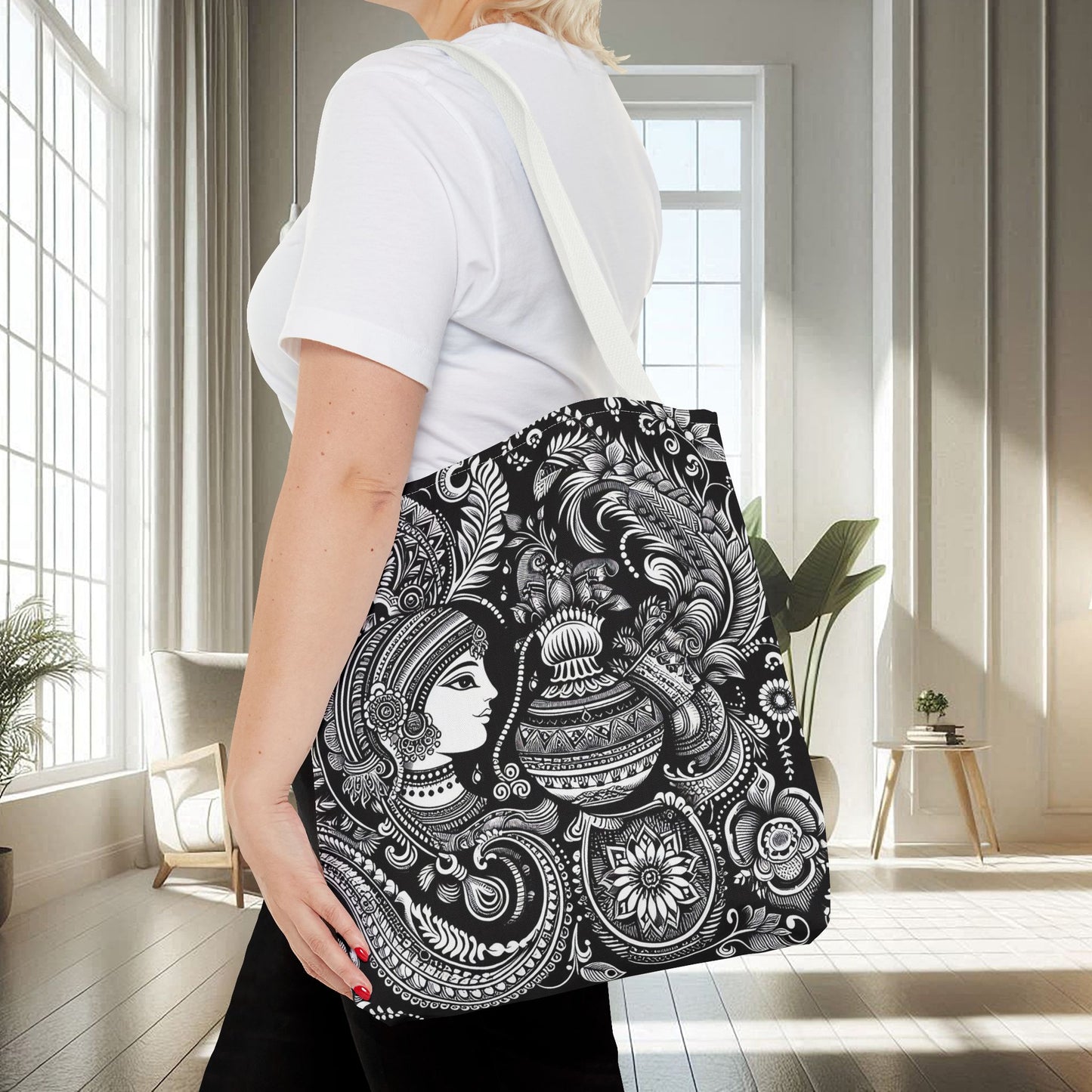 Traditional Black And White Design | Tote Bag