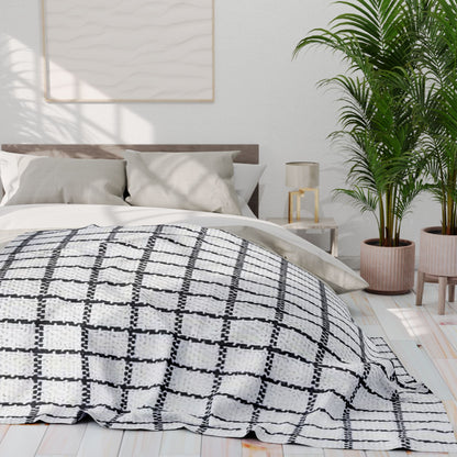 Graph Check Pattern | Arctic Fleece Blanket