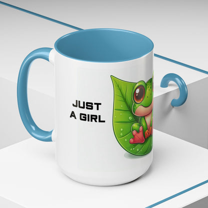 Just A Girl Who Loves Frogs | Accent Coffee Mug (11, 15oz)