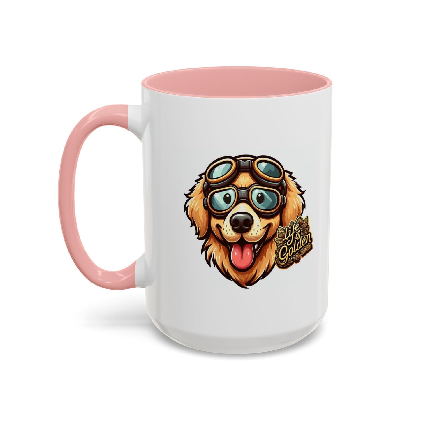 Life is Golden with a Golden Retriever | Accent Coffee Mug (11, 15oz)