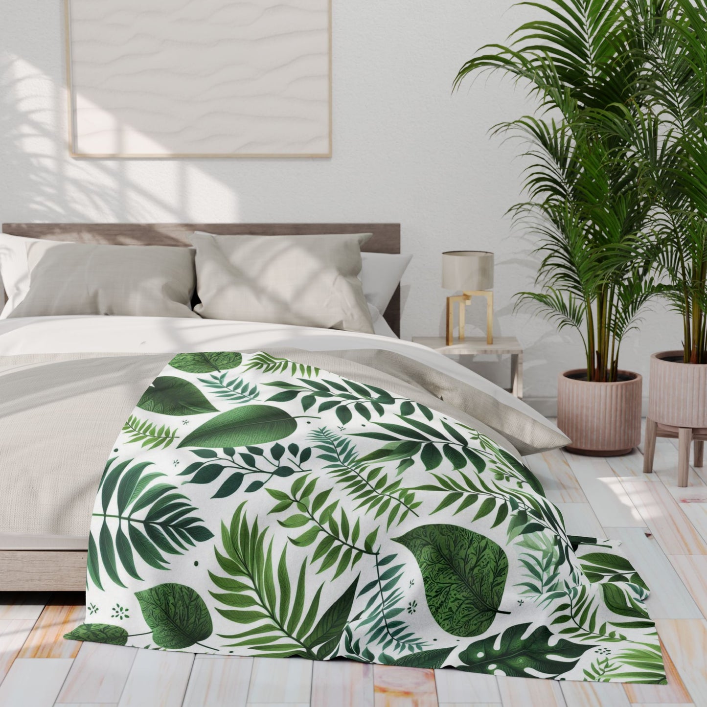 Fern, Palm and Other Leaves | Arctic Fleece Blanket