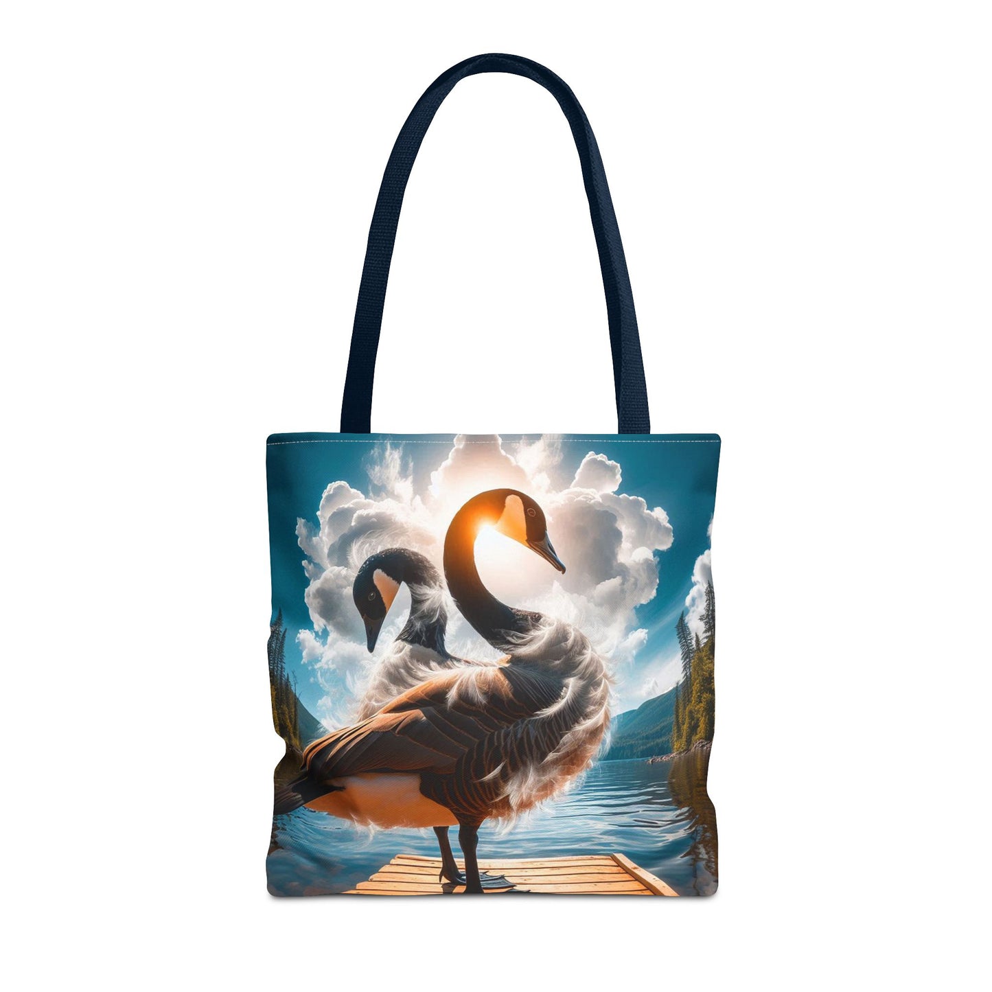 Canadian Geese On A Pier | Tote Bag