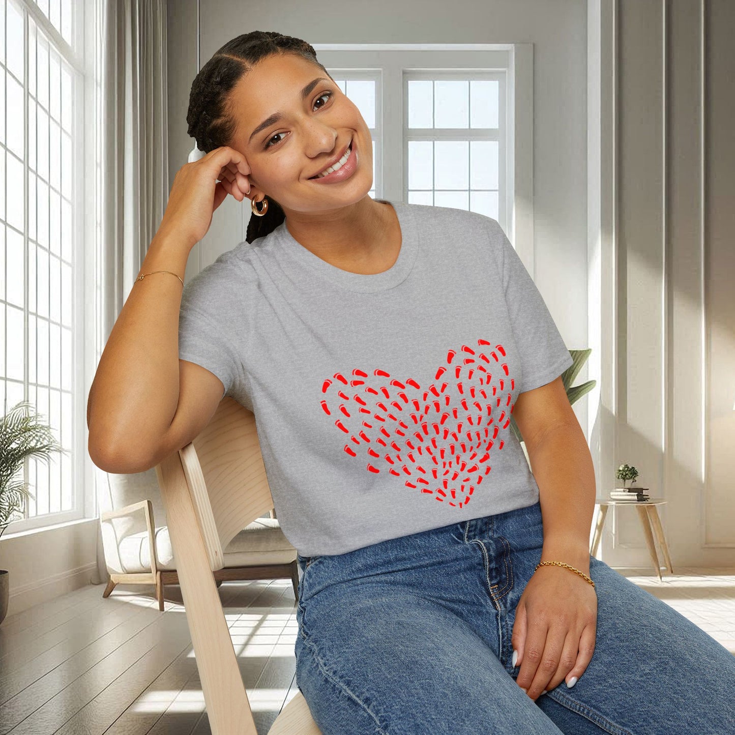 Footprint of Hearts | Unisex Soft T-shirt