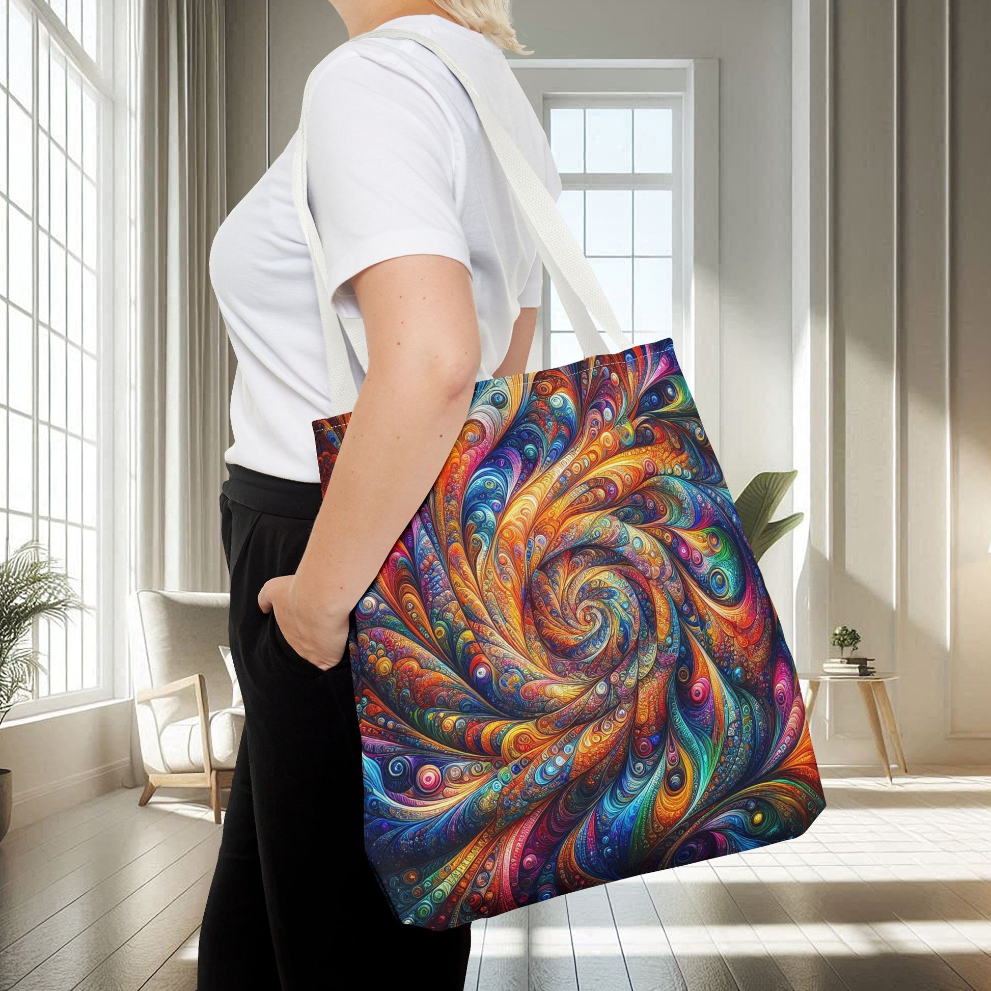 Colorful 3D Swirl Patterns | Tote Bag