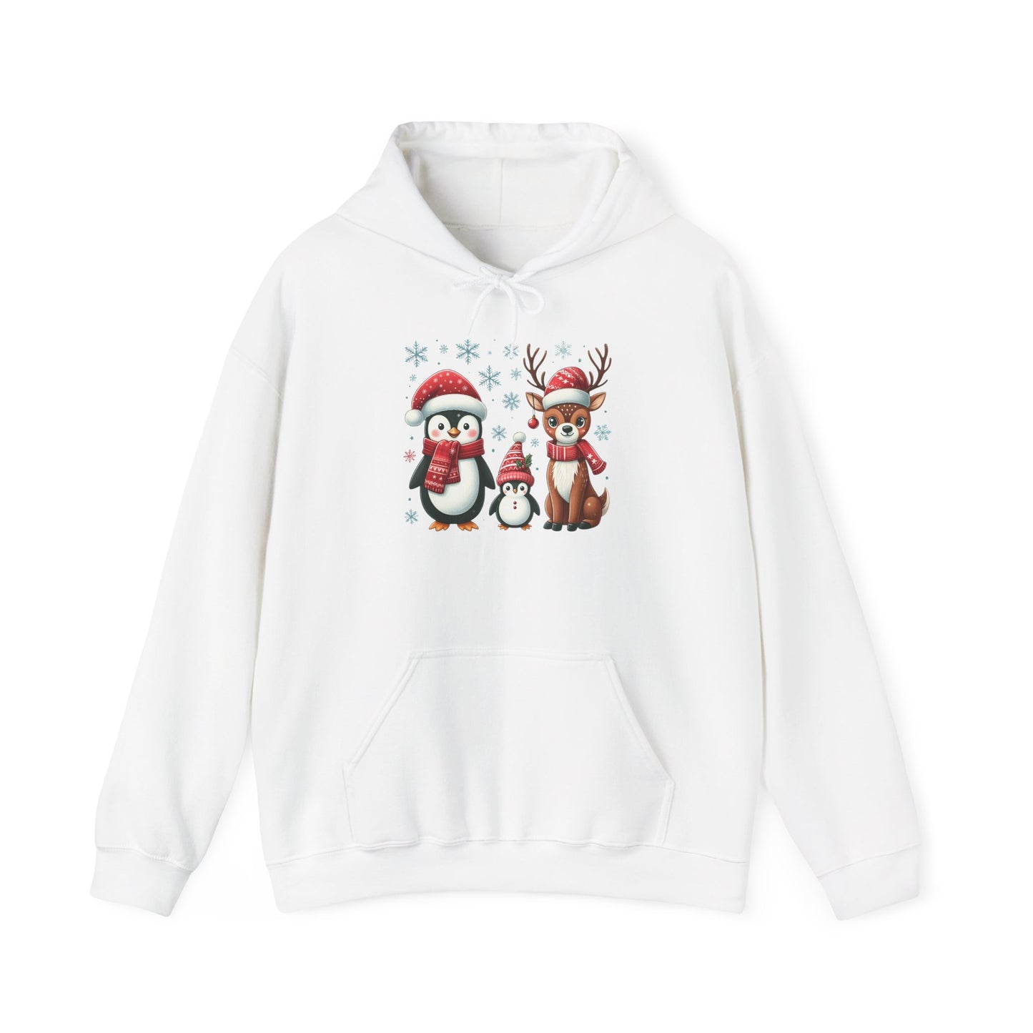 Penguins and Reindeer | Unisex Heavy Blend™ Hooded Sweatshirt