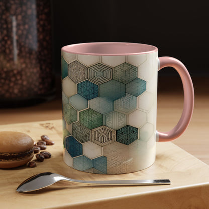 Calming Geometric Design | Accent Coffee Mug (11oz)