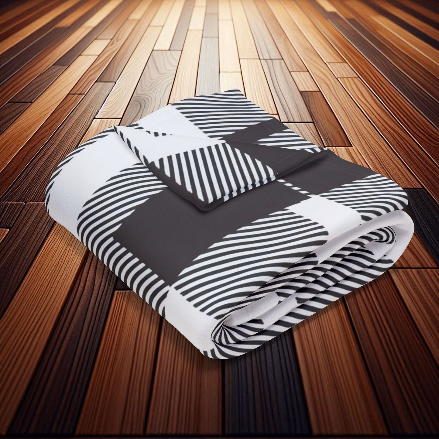 Black, White Pattern | Arctic Fleece Blanket