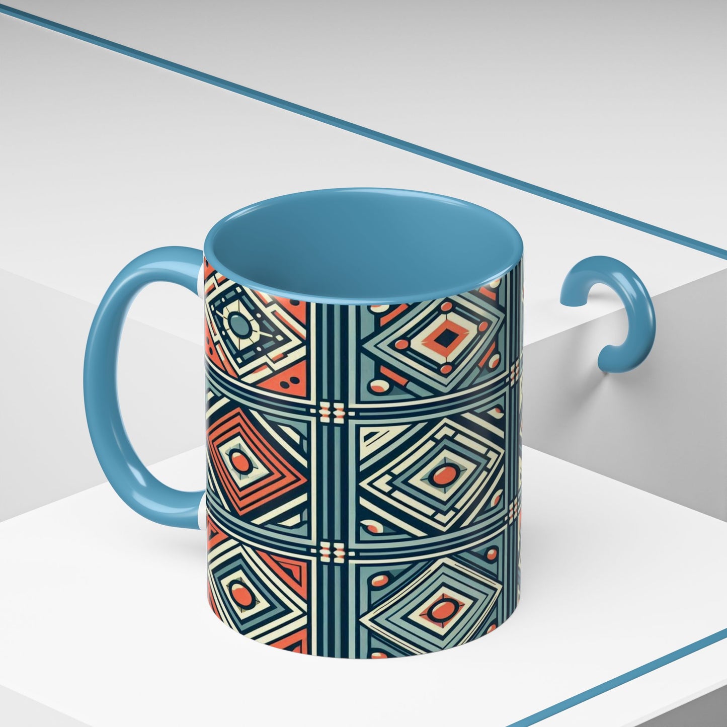 Diamond Geometric Pattern | Accent Coffee Mug (11oz)