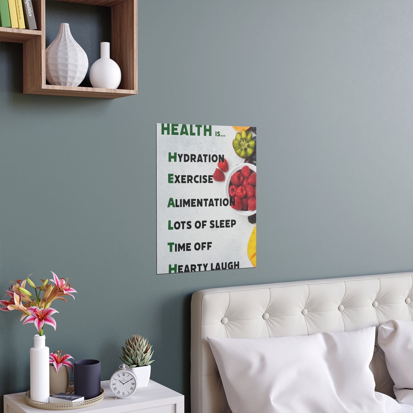 Health Is.. | Indoor and Outdoor Silk Poster