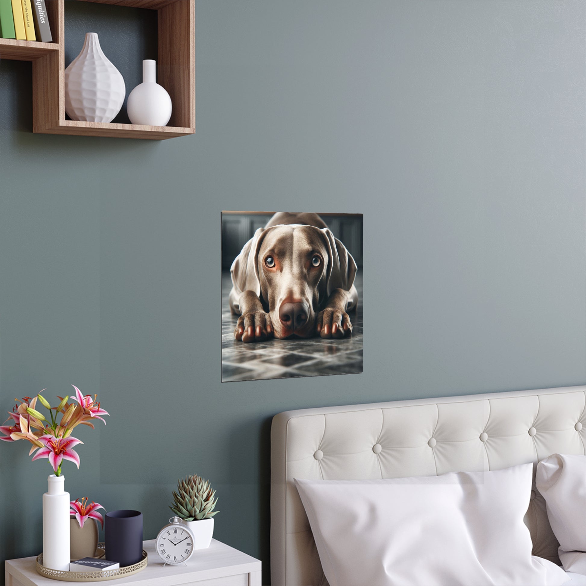 Am Obedient Weimaraner | Indoor and Outdoor Silk Poster