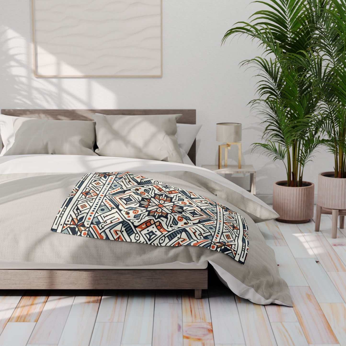 Boho Geometric Pattern | Arctic Fleece Blanket