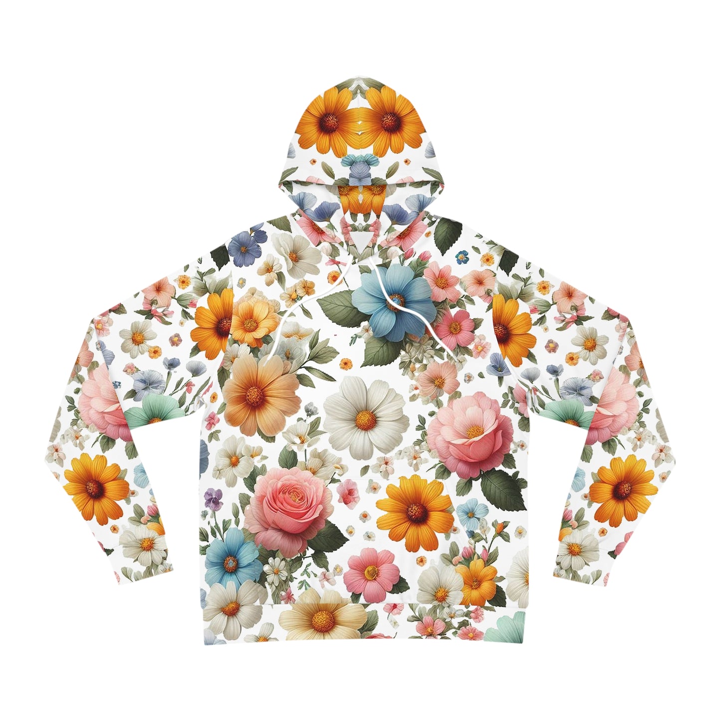 Motif fleuri | Sweat à capuche unisexe