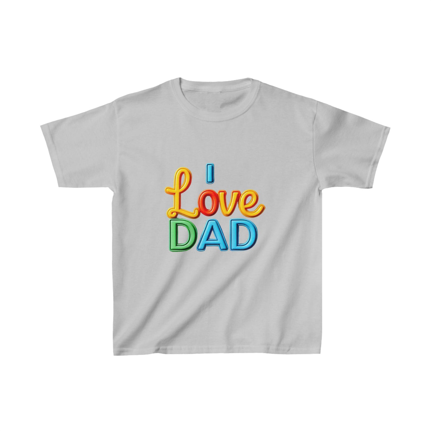 Amo a papá | Camiseta de algodón pesado para niños