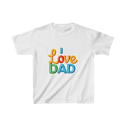 Amo a papá | Camiseta de algodón pesado para niños