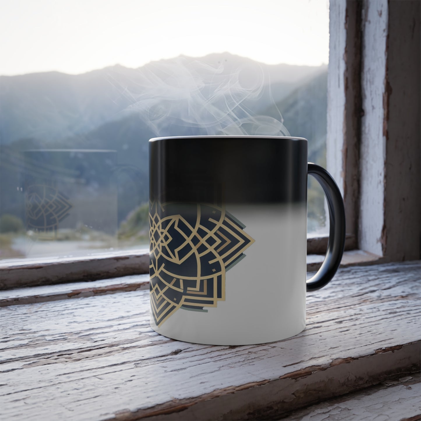 Royal Geometric Pattern | Color Morphing Mug, 11oz