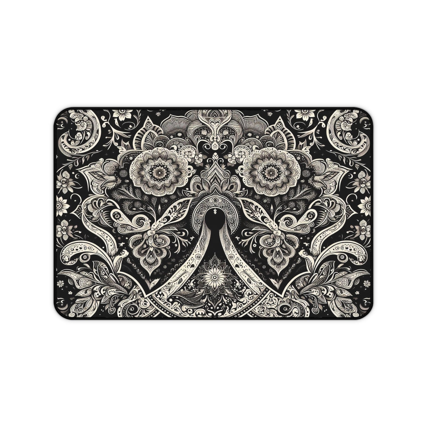 Black and Beige Pattern | Desk Mat