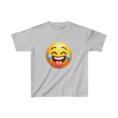 Emoji sonriente | Camiseta de algodón pesado para niños