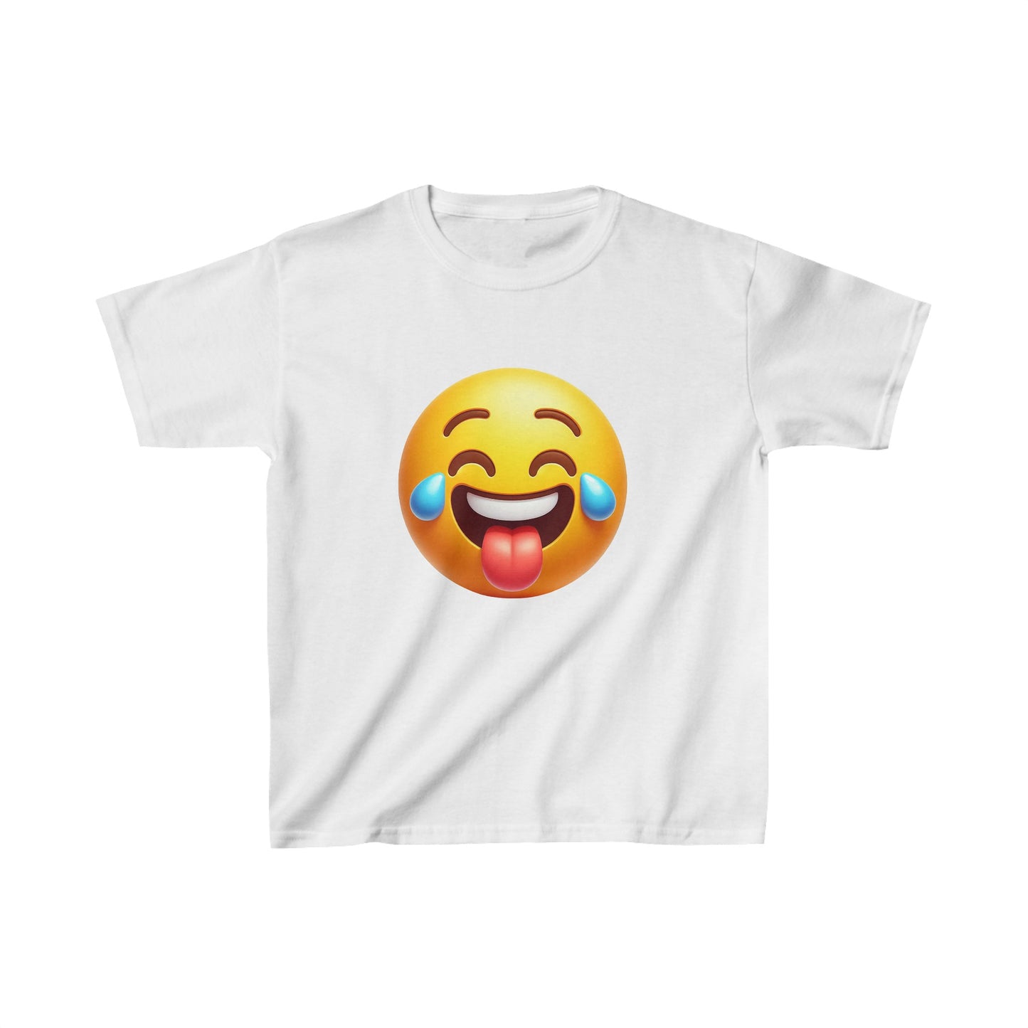 Emoji sonriente | Camiseta de algodón pesado para niños