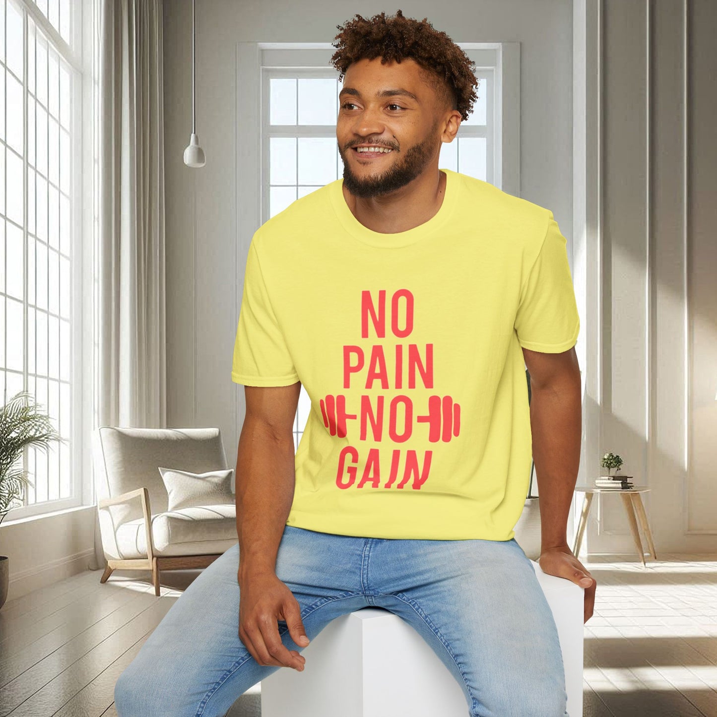 No Pain No Gain | T-shirt unisexe doux