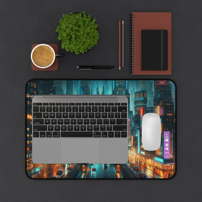 Cyberpunk Cityscape | Desk Mat