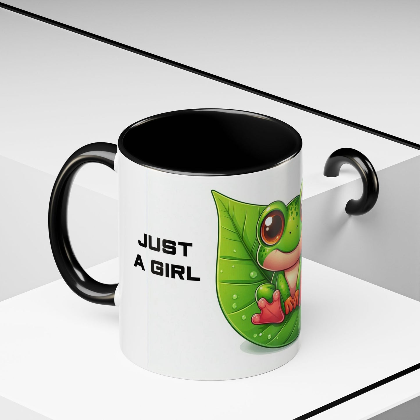 Just A Girl Who Loves Frogs | Accent Coffee Mug (11, 15oz)