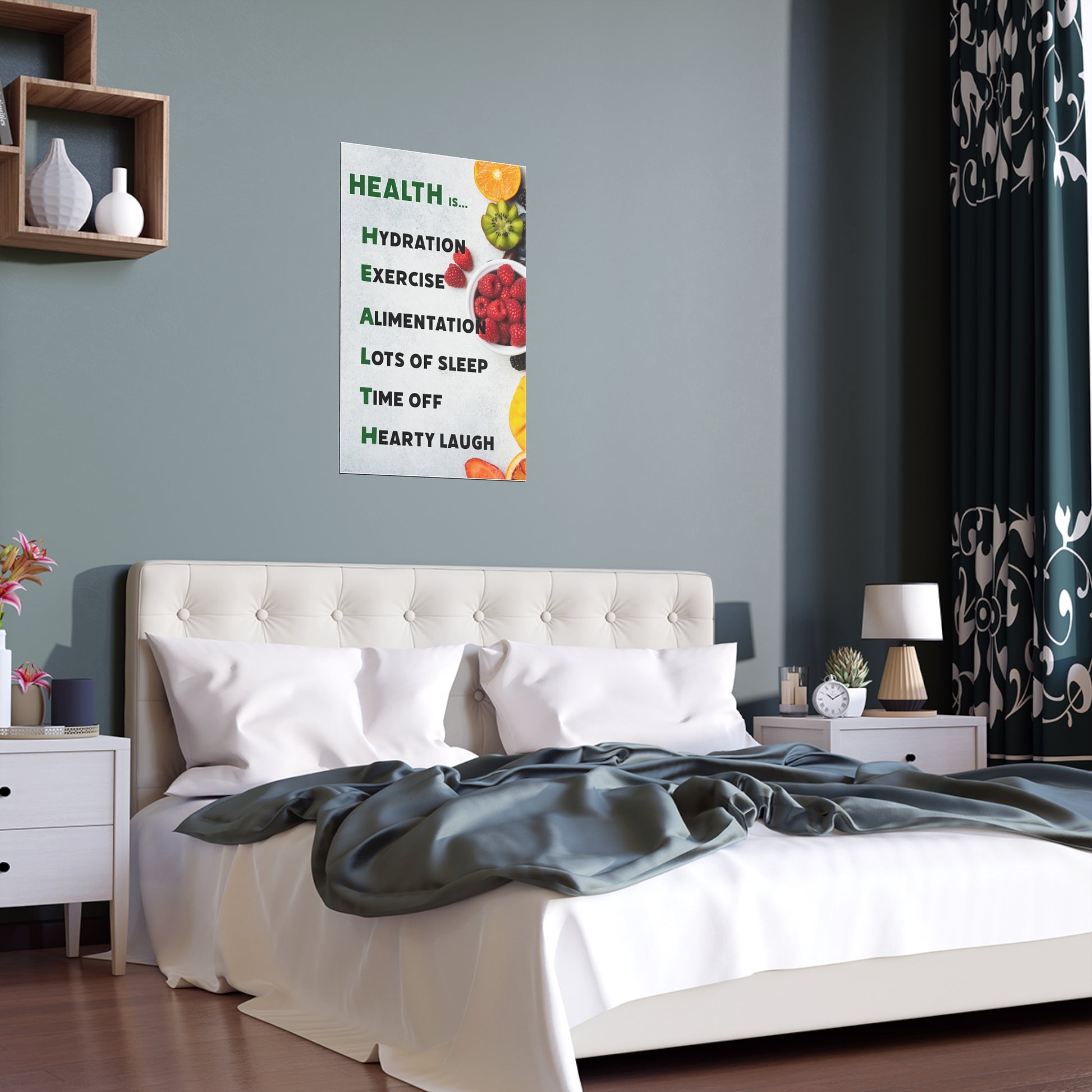 Health Is.. | Indoor and Outdoor Silk Poster