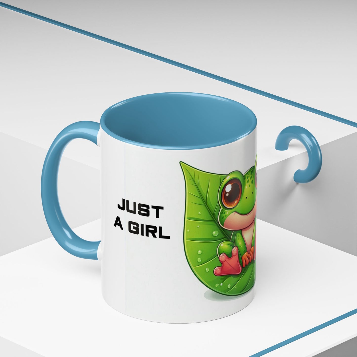 Just A Girl Who Loves Frogs | Accent Coffee Mug (11, 15oz)