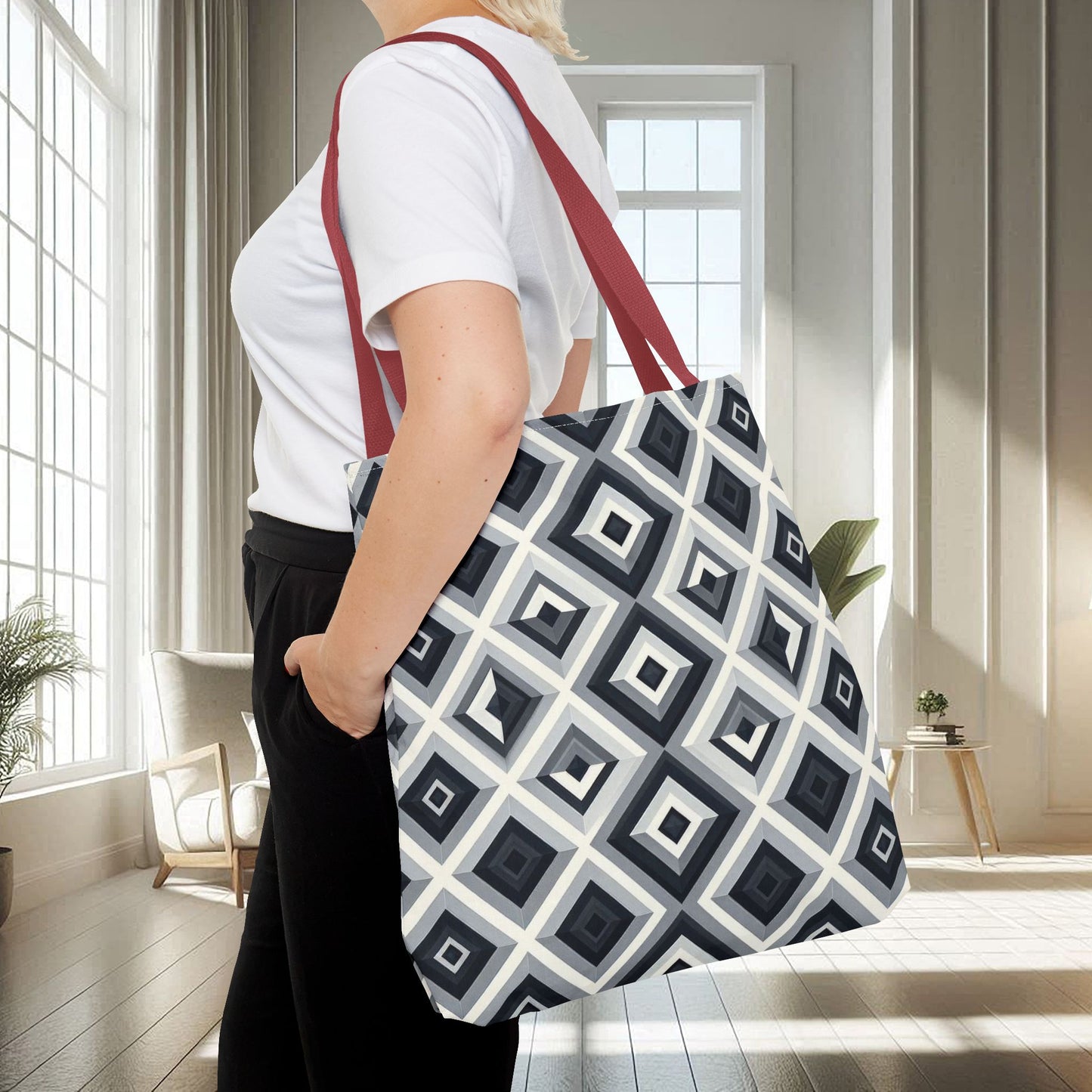 3D Geometric Pattern | Tote Bag