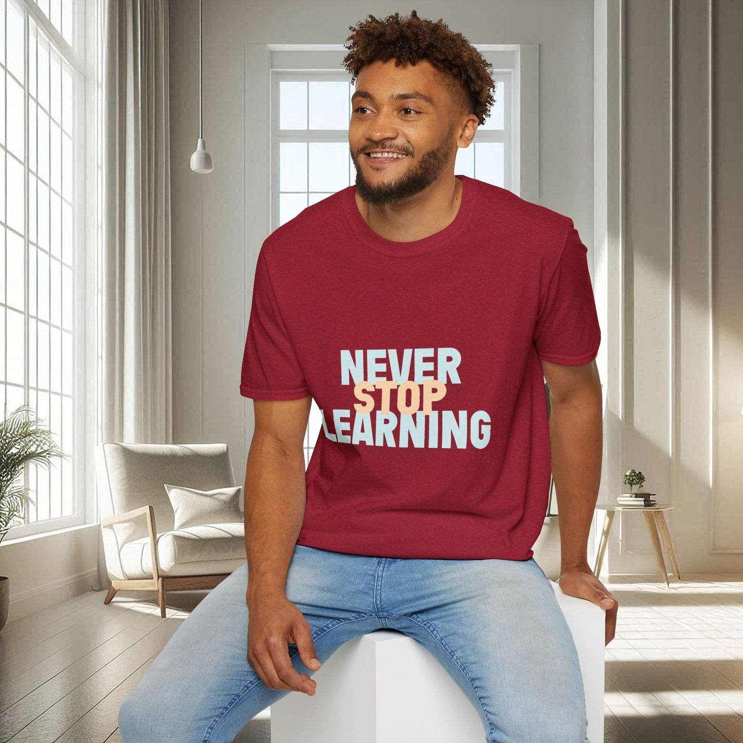 Never Stop Learning | Unisex Soft T-shirt